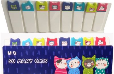 Puslapių žymekliai M&G SO MANY CATS, 15x53 mm, 20 l.x 8 vnt., 4 sp.