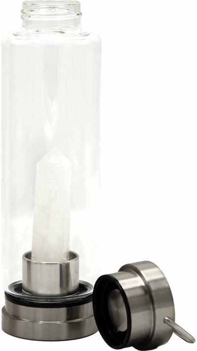 Stiklinė Gertuvė Su Integruotu Kristalu - Kvarcas - Obeliskas