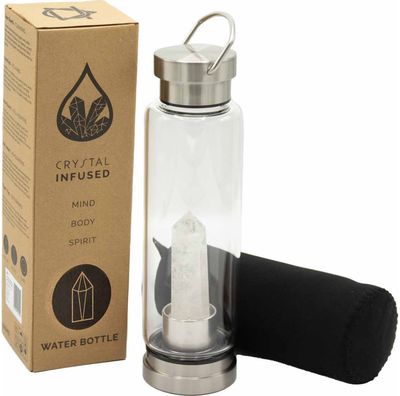 Stiklinė Gertuvė Su Integruotu Kristalu - Kvarcas - Obeliskas