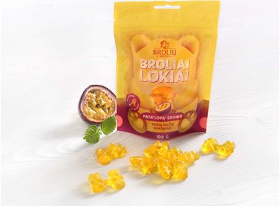 Pasiflorų skonio guminukai „Broliai lokiai“, 100g