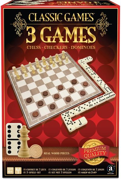 Stalo žaidimų rinkinys AMBASSADOR 3 in 1 (Classic collection)