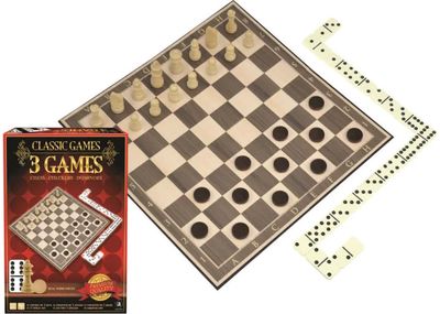 Stalo žaidimų rinkinys AMBASSADOR 3 in 1 (Classic collection)