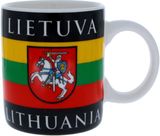Porcelianinis mažas puodelis Lietuva, vėliava ir Vytis, 130 ml