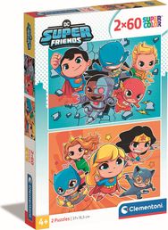 Dėlionė CLEMENTONI DC COMICS SUPERFRIENDS 2X60 det.