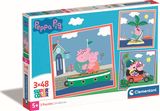 Dėlionė CLEMENTONI SQUARE PEPPA PIG 3x48 det.