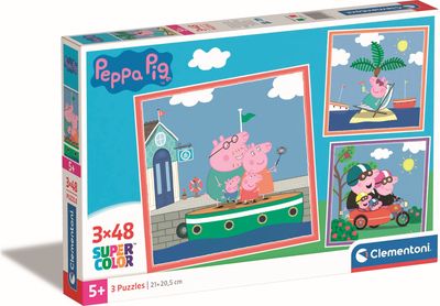 Dėlionė CLEMENTONI SQUARE PEPPA PIG 3x48 det.