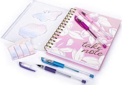 Kanceliarins rinkinys POSH+POP DREAMS: blok., tušinuk., lip. lapeliai