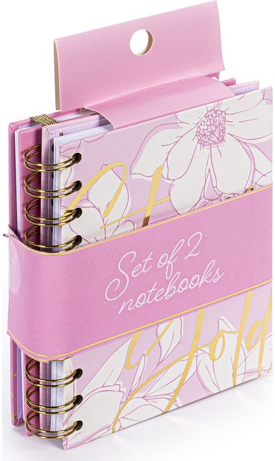 Užrašinių rinkinys POSH+POP PINK, 2 vnt., 11 x 18 cm