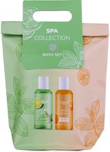Vonios rinkinys SPA COLLECTION, įv. rūšys: dušo želė, kūno losjonas, kvapai: cit rusai ir apelsinas, šviežia mėta ir laimas.