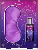 Rinkinys SLEEP WELL, įv. rūšys: burbulinė vonia, akių kaukė, kvapas: levandos ir pačiuliai.