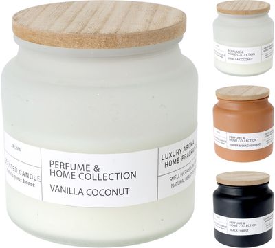 Žvakė stiklainėlyje COCONUT/SANDALWOOD/FOREST, įv.rūšys