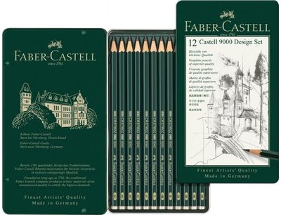 Pieštukų rinkinys Faber-Castell 9000 Design Set, 5B-5H, 12vnt.