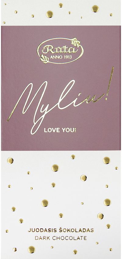 Juodasis šokoladas 55% „Myliu!”, 70 g