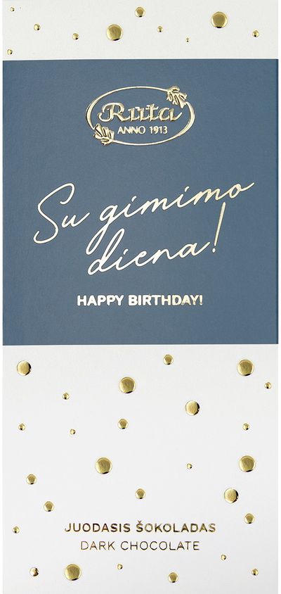 Juodasis šokoladas 55% „Su Gimimo diena!”, 70 g