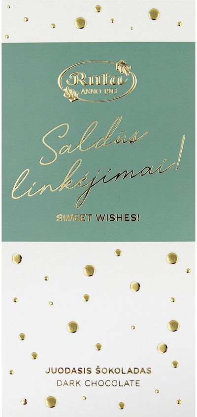 Juodasis šokoladas 55% „Saldūs linkėjimai!”, 70 g