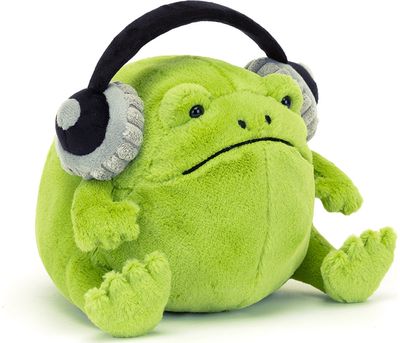 Pliušinis žaislas RICKY Rain Frog Headphones