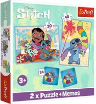 TREFL DISNEY STITCH 30+ 48+ 24 memo kortelės dėlionė-žaidimas