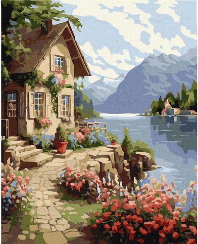 Tapyba pagal skaičius IDEYKA SODININKO NAMELIS 40x50 cm