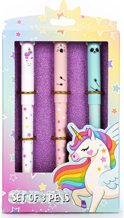 Tušinukų rinkinys TCD GLITTER, 3 vnt., su kamšteliu