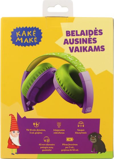 Ausinės KAKĖ MAKĖ Wireless Green-Purple