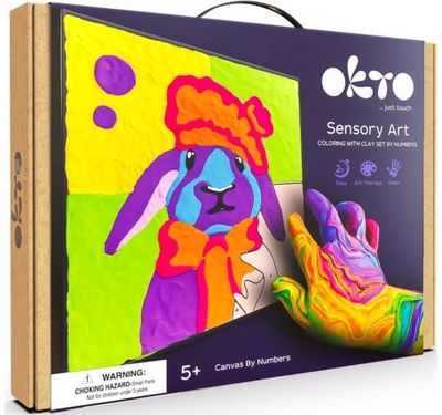 Kūrybinis modelino rinkinys - 3D tapyba Kiškis (29*29 cm)