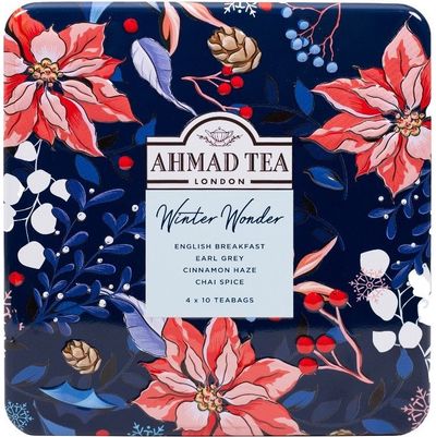 Arbata AHMAD TEA Winter Wonder Selection, 40 arbatos pakelių, metalinė dėžutė