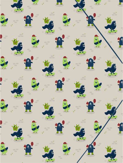 Aplankas plastikinis PLAY ME su guma, A4