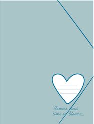 Aplankas SWEET BLUE su guma, A4