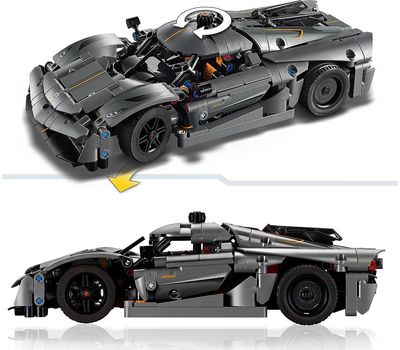 LEGO TECHNIC Hiperautomobilis Koenigsegg Jesko Absolut Grey 42173