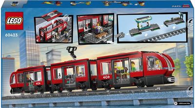 LEGO CITY Miesto centro tramvajus ir stotelė 60423