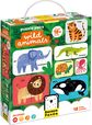 Lavinamoji dėlionė BANANAPANDA Puzzle pairs Wild Animals 18m +