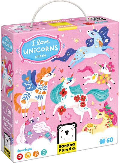Dėlionė BANANAPANDA I Love Unicorns 60 det.