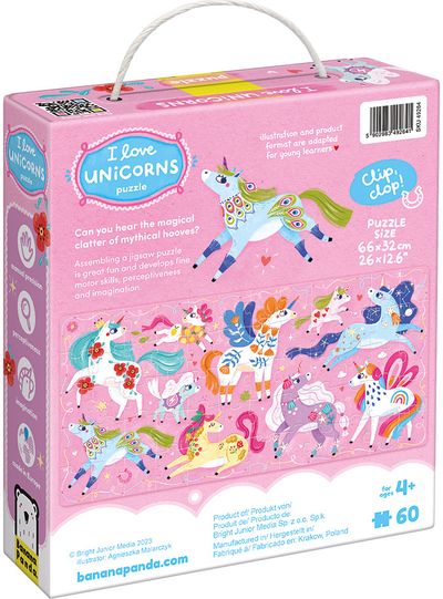 Dėlionė BANANAPANDA I Love Unicorns 60 det.