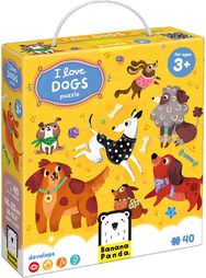 Dėlionė BANANAPANDA I Love Dog 40 det.