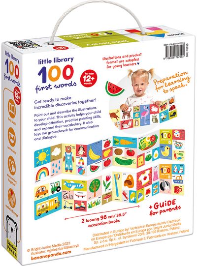 Lavinamasis žaidimas BANANAPANDA Little Library First 100 Words