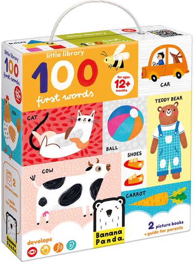 Lavinamasis žaidimas BANANAPANDA Little Library First 100 Words