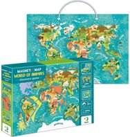 Magnetinis žaidimas DODO gyvūnų pasaulio žemėlapis (EN)