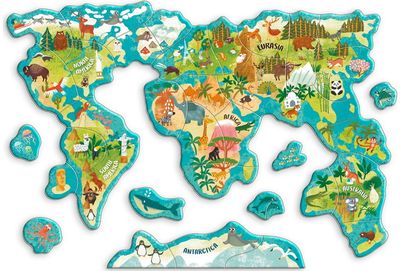 Magnetinis žaidimas DODO gyvūnų pasaulio žemėlapis (EN)