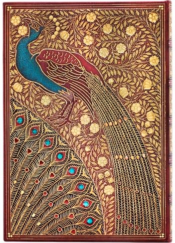 Užrašinė Hard HAFIZ’S PEACOCKS, Midi, linijomis, 144 p.