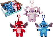 Pliušinis žaislas su pakabuku LILO & STITCH (Stitch/Angel/Leroy) įv. rūšys