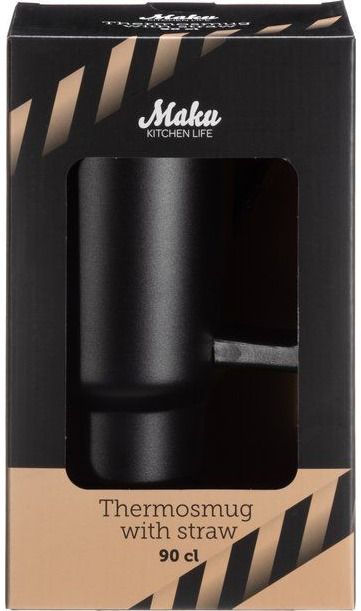 Termo puodelis MAKU Deal su šiaudeliu, 900 ml, įv. rūšys