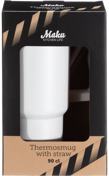 Termo puodelis MAKU Deal su šiaudeliu, 900 ml, įv. rūšys