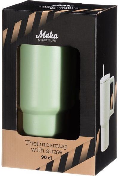 Termo puodelis MAKU Deal su šiaudeliu, 900 ml, įv. rūšys
