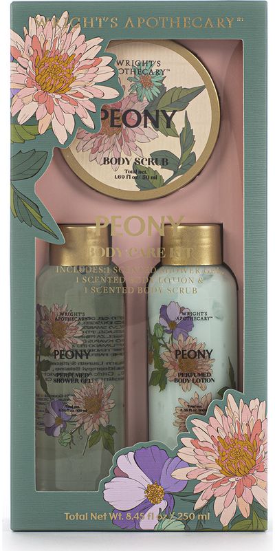 Kūno priežiūros rinkinys: Kūno losjonas 100 ml, dušo želė 50 ml, šveitiklis