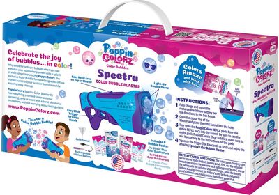 Didelis muilo burbulų šautuvas SOUTJ BEACH BUBBLES South PoppinColorz Spectra Bu bble Gun, Vibrant Colors