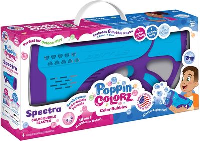 Didelis muilo burbulų šautuvas SOUTJ BEACH BUBBLES South PoppinColorz Spectra Bu bble Gun, Vibrant Colors