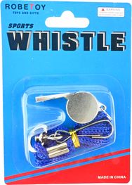 Metalinis švilpukas WHISTLE METAL w BLUE STRING