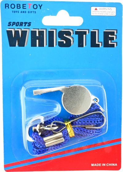 Metalinis švilpukas WHISTLE METAL w BLUE STRING