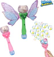 Burbulus pučianti lazdelė WANNA BUBBLE su šviesa&nbsp; + 2x50ml.&nbsp; įv. rūšys