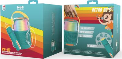 Karaoke kolonėlė su mikrafono MOB KS-80 (mėlyna)